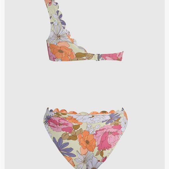 Cupshe Floral One-Shoulder Bikini set Sz S nwt, 012 - Picture 6 of 6